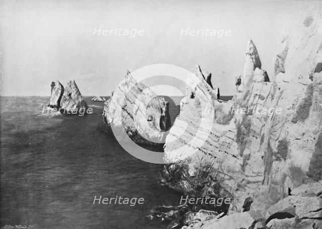 'The Needles - General View, Showing the Lighthouse', 1895. Artist: Unknown.