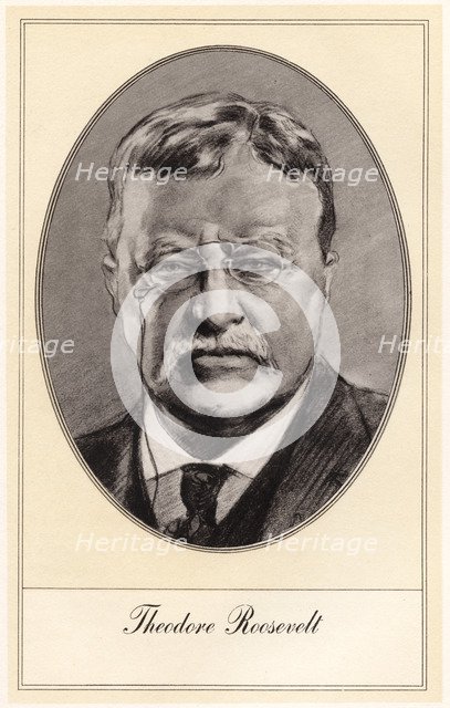 Theodore Roosevelt, 26th President of the United States, (early 20th century).Artist: Gordon Ross