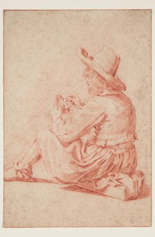 A Young Man Playing Cards, 17th century. Creator: Gerard Terborch II.