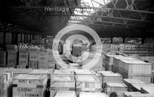 A transit shed at King George V Dock, London, c1945-c1965. Artist: SW Rawlings