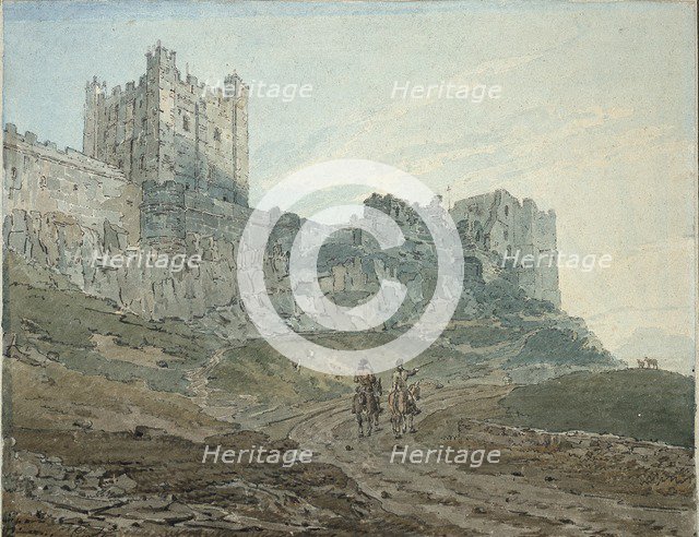 Bamburgh Castle (Bamborough), Northumberland, 1792-1794. Artist: Thomas Girtin.