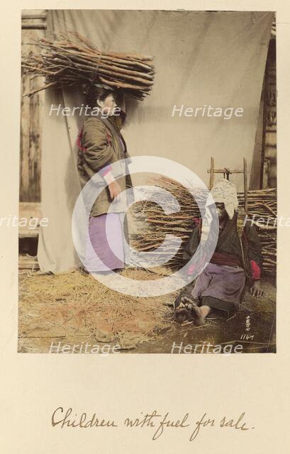 Children with fuel for sale, about 1873-1883. Creator: Shinichi Suzuki I.