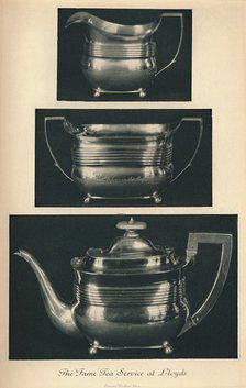 'The Fame Tea Service at Lloyd's', c1804, (1928). Artist: Unknown.