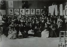 Academie Julian, Paris, group of art students, c1885, printed later. Creator: Unknown.