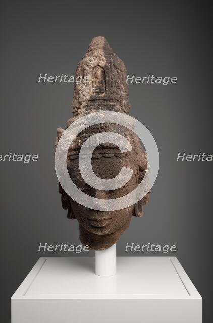 Head of Bodhisattva Avalokiteshvara, 9th century. Creator: Unknown.