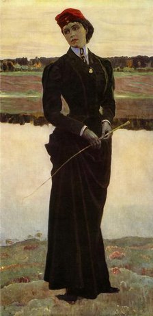 'Portrait of Olga Mikhailovna Nesterova-Shretera, the Artist's Daughter', c1906, (1965). Creator: Mikhail Nesterov.