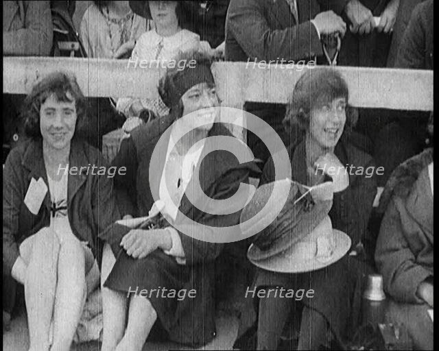 Female British Athletes Sitting at the Women's World Games, 1922. Creator: British Pathe Ltd.