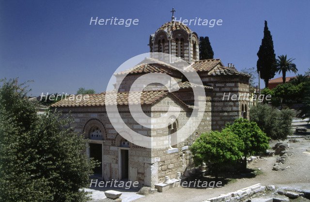 Exterior view of the Church of the Apostles in Athens.