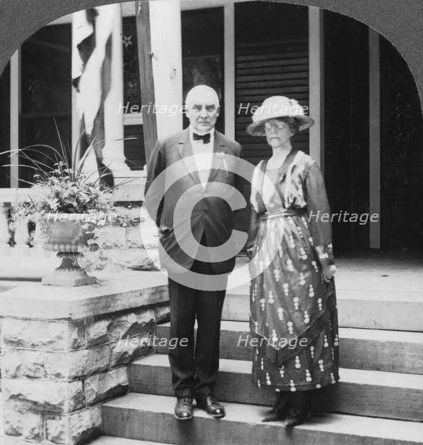 President and Mrs Harding at their home, Marion, Illinois, USA, c1921-c1923. Artist: Keystone View Company