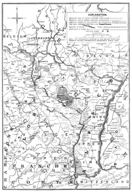 The new French-German frontier, 1871. Creator: Unknown.