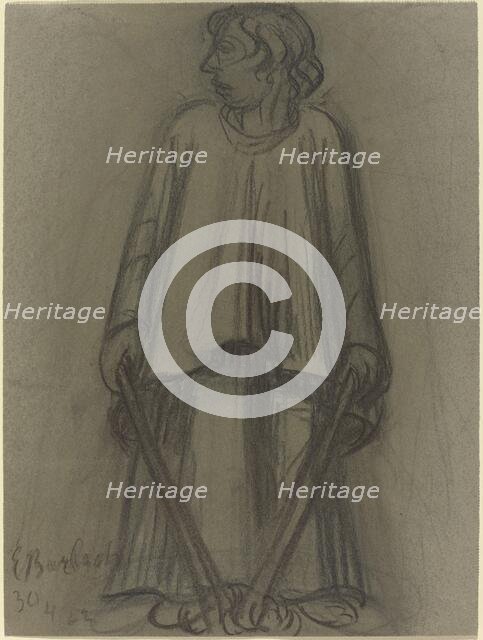 Standing Figure with Extinguished Torches, 1922. Creator: Ernst Barlach.