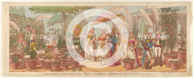 Imperial Botany - or a Peep at Josephine's Collection of English Exoticks, vide t..., March 1, 1814. Creator: Attributed to Charles Williams.