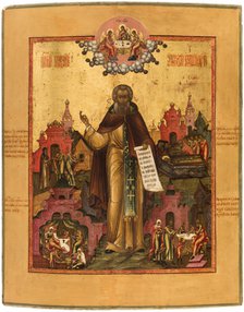 Saint Macarius of Unzha with Scenes from his Life, Mid of the 19th cen.