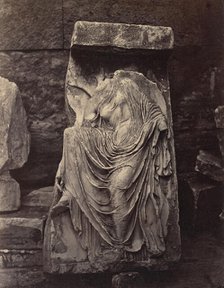 Fragment from Balustrade of the Temple of Athena Nike, Acropolis, Athens, ca. 1882. Creator: William James Stillman.