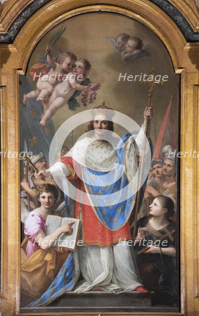 Saint Louis IX of France between History and Faith, 1677-1679. Creator: Bricci, Plautilla (1616-1705).