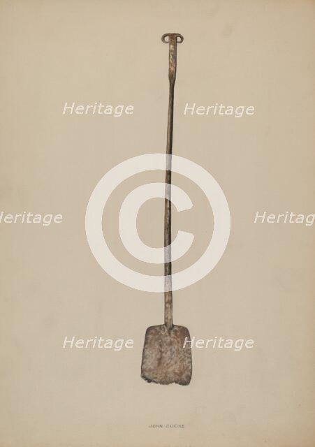 Flue Shovel, c. 1937. Creator: John Cooke.