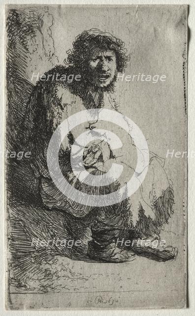 Beggar Seated on a Bank, 1630. Creator: Rembrandt van Rijn (Dutch, 1606-1669).