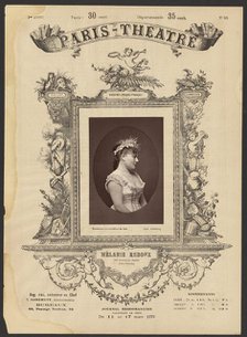 Paris Theatre: Melanie Reboux, 1875. Creator: Alphonse J. Liébert.