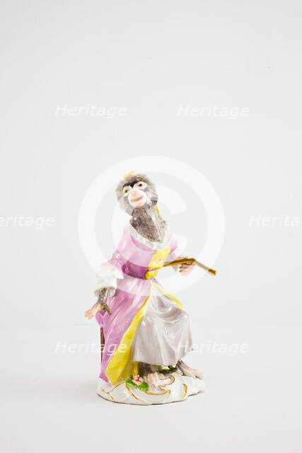 Singer for the Monkey Band, Meissen, c. 1765. Creators: Meissen Porcelain, Johann Joachim Kaendler.