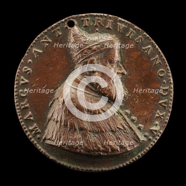 Marcantonio Trevisan, c. 1475-1554, Doge of Venice 1553 [obverse], 1554. Creator: Unknown.