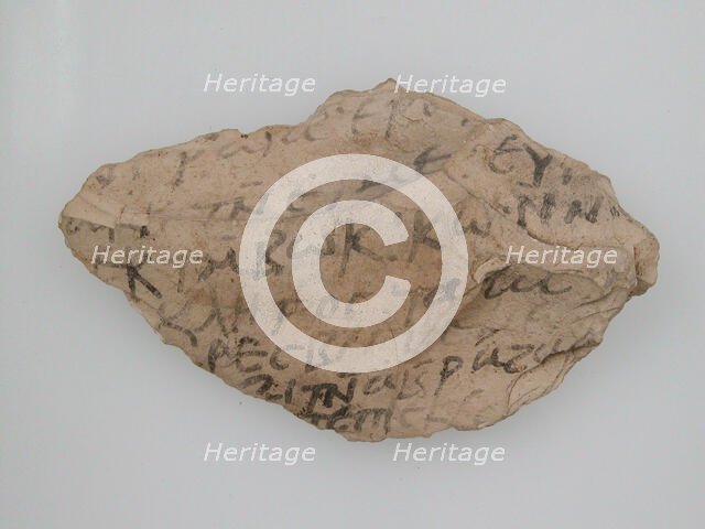 Ostrakon, Coptic, 7th century. Creator: Unknown.