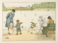 The Park Keeper,  from Four and Twenty Toilers, pub. 1900 (colour lithograph)