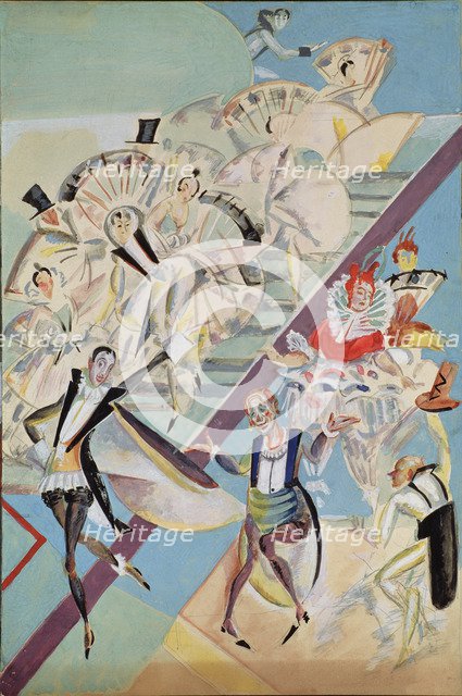 Stage design for the operetta Girofle-Giroflia by Ch. Lecocq, 1922. Artist: Yakulov, Georgi Bogdanovich (1884-1928)