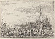 The Market on the Molo, c. 1735/1746. Creator: Canaletto.