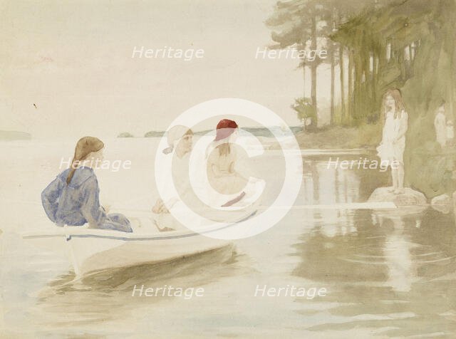 Summer evening, c1890s. Creator: Albert Edelfelt.