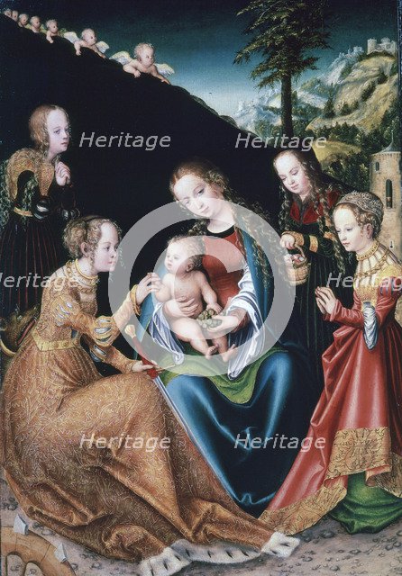 'The Mystic Marriage of St Catherine', 1516-1518. Artist: Lucas Cranach the Elder