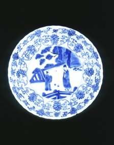 Blue and white plate, Qing dynasty, Kangxi middle period, China, 1683-1700. Artist: Unknown