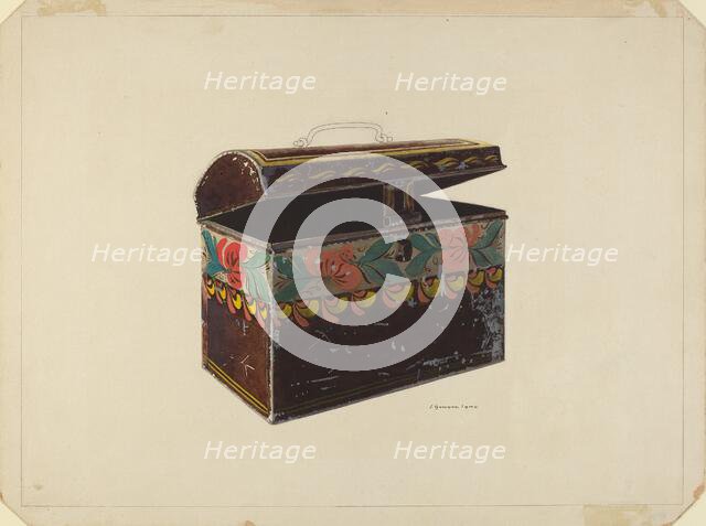 Toleware Document Box, c. 1938. Creator: J. Howard Iams.