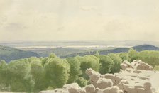 View from the Grauer Stein across the Rheingau region, 1863. Creator: Carl Theodor Reiffenstein.