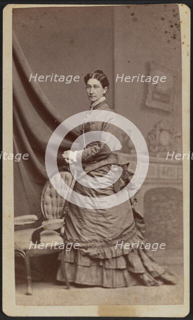 Carte-de-visite portrait of Anna M. Stanton, 1869-1877. Creator: Horning's Photographic Rooms.