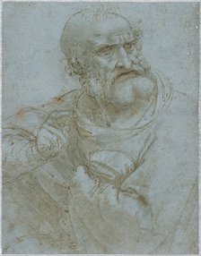 Half-Length Figure of an Apostle, 1493-1495. Artist: Leonardo da Vinci (1452-1519)