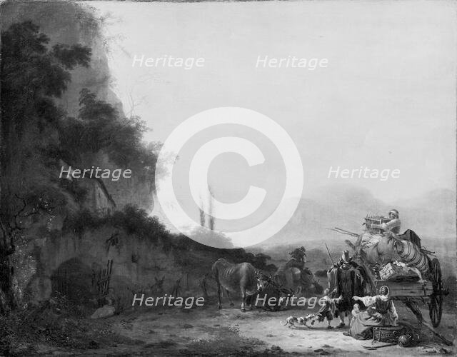Landscape with a Removal Cart, 1642-1678. Creator: Willem Schellinks.