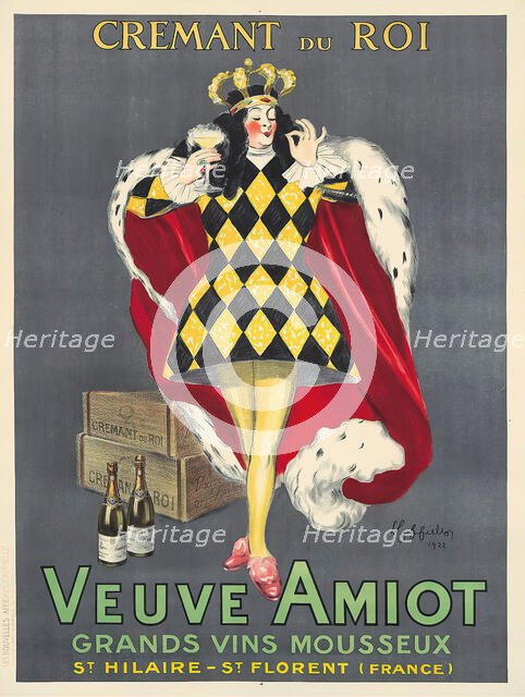 Veuve Amiot Cremant, 1922. Creator: Cappiello, Leonetto (1875-1942).