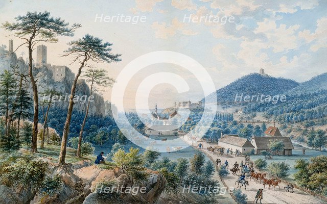 View of the Weilburg Palace at Baden near Vienna. Artist: Raulino, Johann (1785-1839)