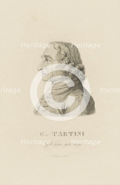 Portrait of the violinist and composer Giuseppe Tartini (1692-1770)  , 1815. Creator: Riedel, Carl Traugott (1769-c. 1832).