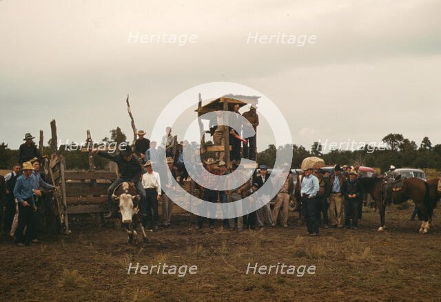Rodeo at the Pie Town, New Mexico Fair, 1940. Creator: Russell Lee.