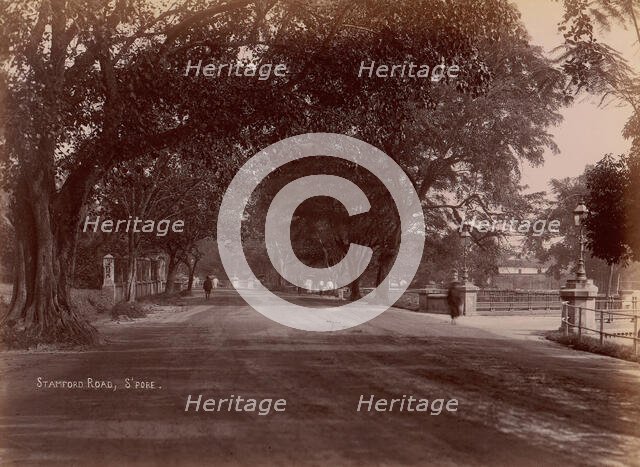 Stamford Road, Singapore, 1860s-70s. Creator: Unknown.