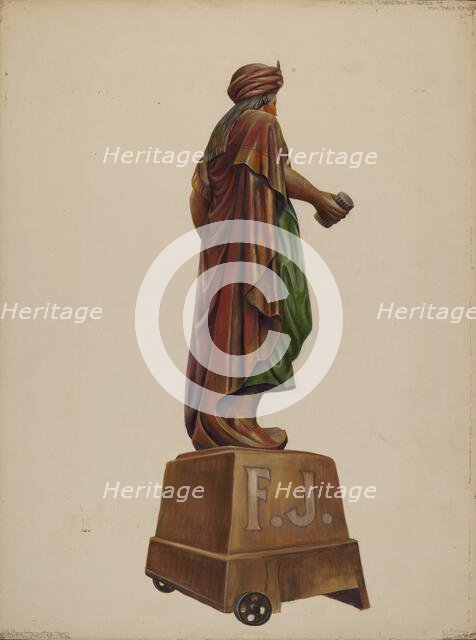 Cigar Store Figure, c. 1937. Creator: Walter Hochstrasser.