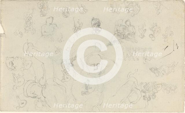 Sheet of Studies [recto and verso]. Creator: John Flaxman.