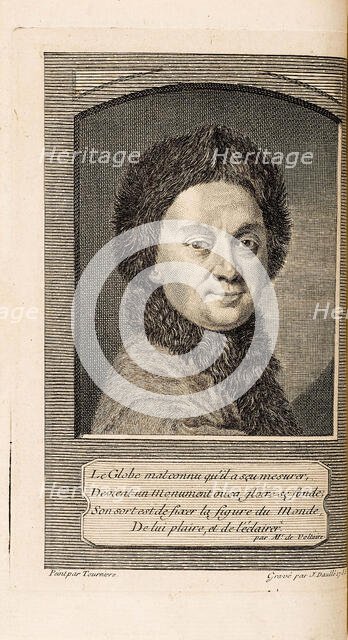 Portrait of Pierre Louis Moreau de Maupertuis (1698-1759), 1752. Creator: Daullé, Jean (1703-1763).