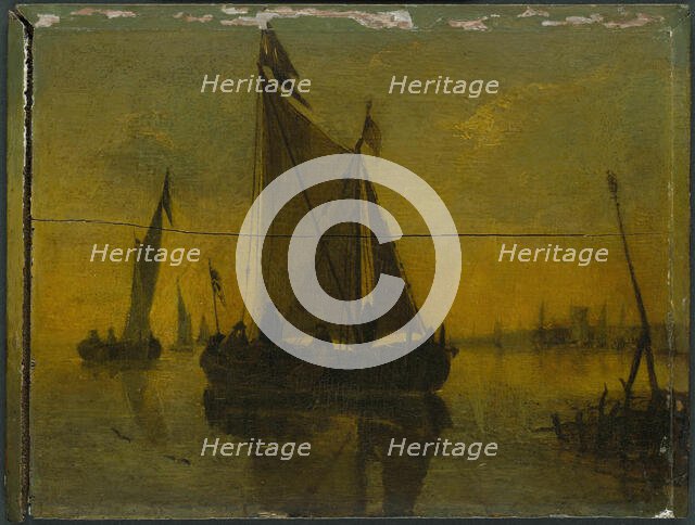Boats in an Estuary, 17th century. Creator: Unknown.