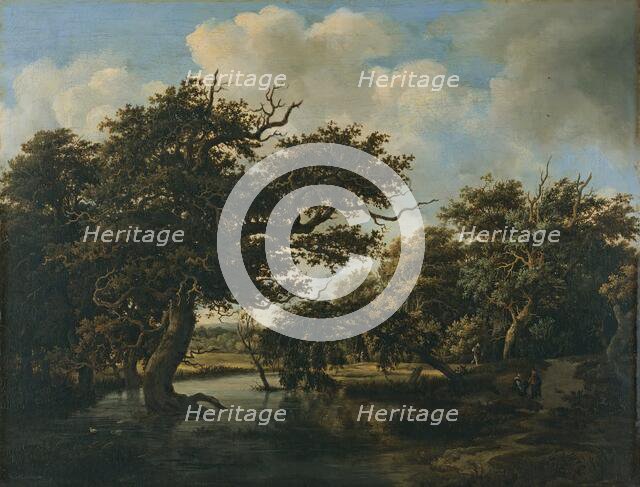 Woodland Pond, 1660. Creator: Meindert Hobbema.