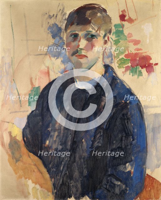 Self-portrait with blue blouse, 1914.