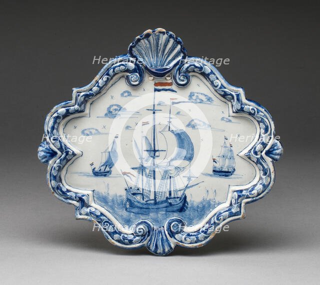 Plaque, Delft, c. 1750/55. Creator: Delftware.