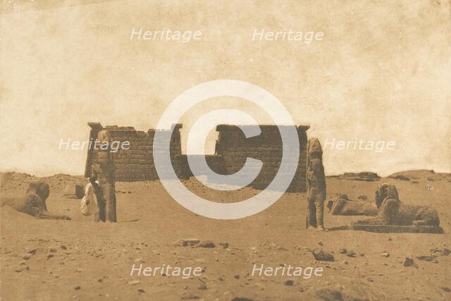 Dromos du Temple de Sébona, April 3, 1850. Creator: Maxime du Camp.