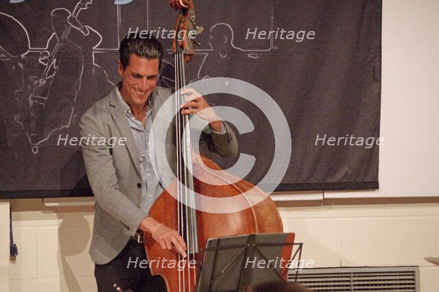 Ed Babar, Peter Letanka Trio, Steyning Jazz Club, Steyning, West Sussex, 2022. Creator: Brian O'Connor.
